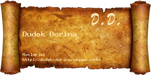 Dudek Dorina névjegykártya